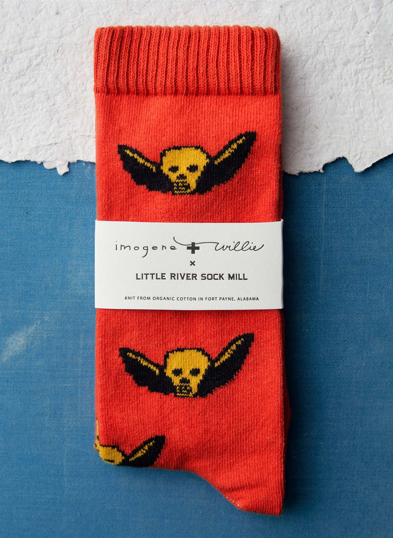 not today sock in poppy - Model