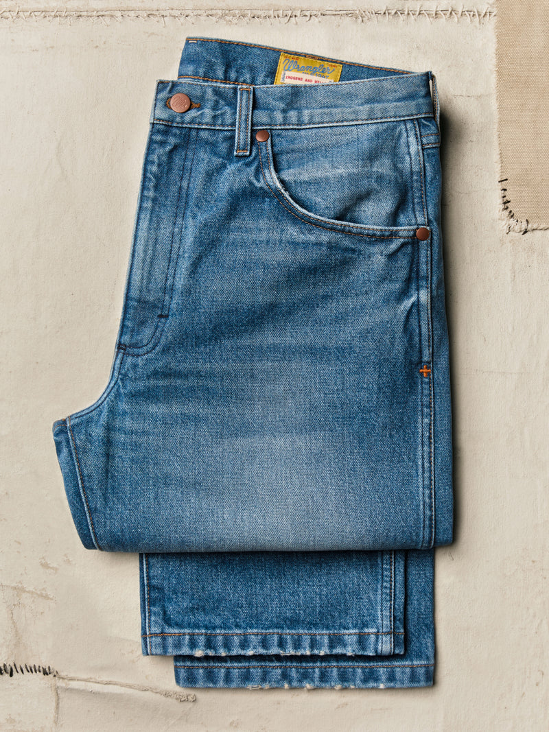 i+w x Wrangler 13MWZ washed indigo