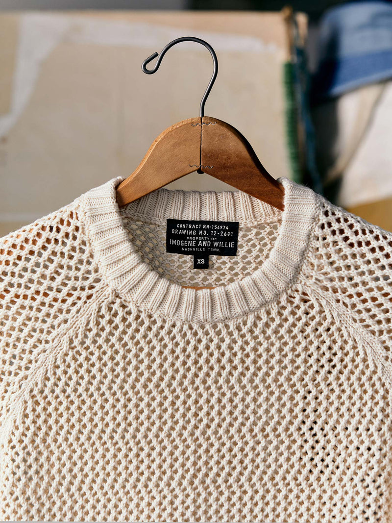 cascabel open weave sweater in natural