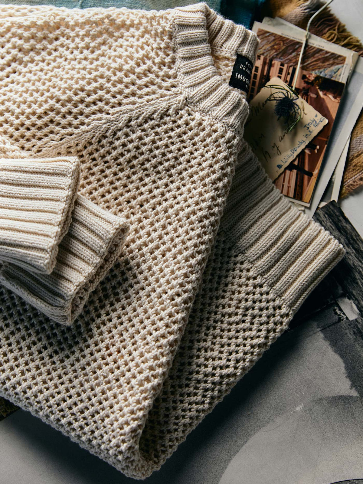 cascabel open weave sweater in natural