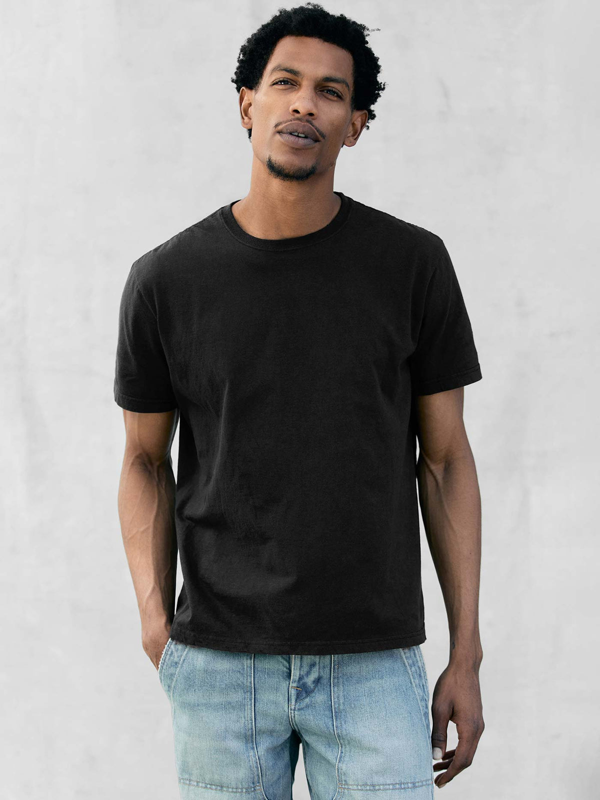 the cotton project tee in faded black (2-pack)