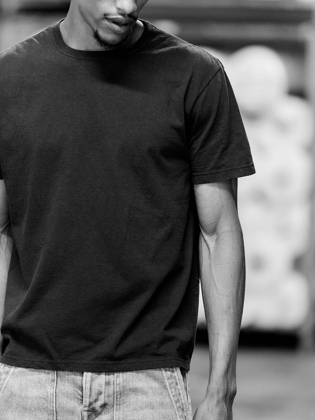 the cotton project tee in faded black
