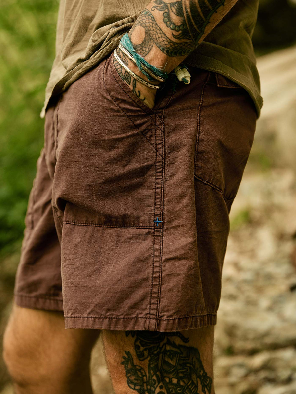 the ripstop fatigue short in brown