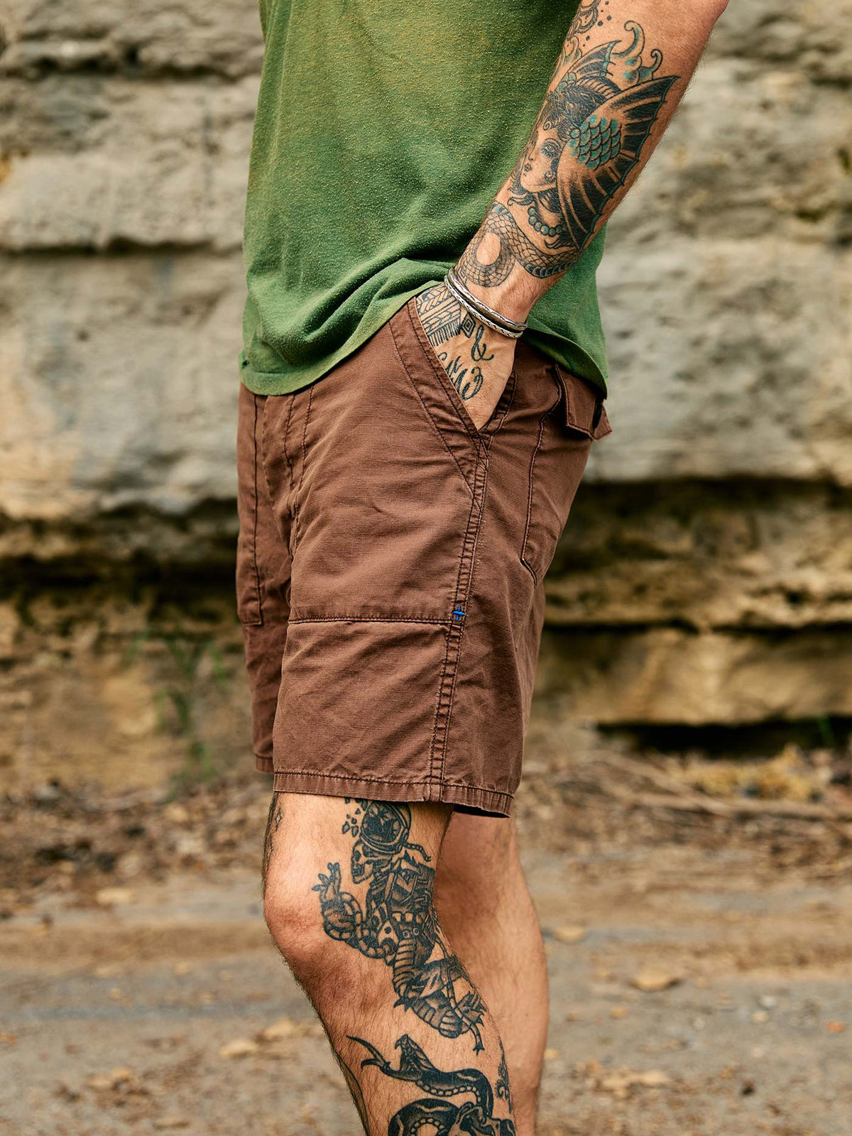 the ripstop fatigue short in brown