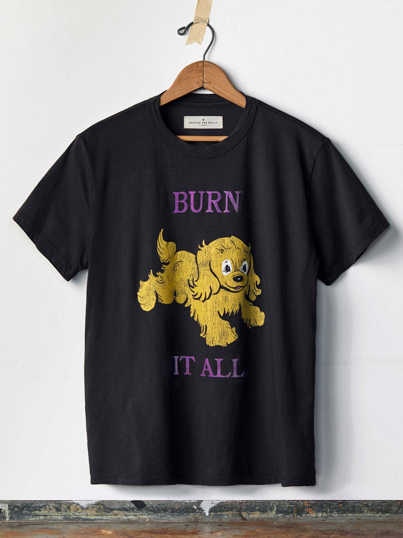 the "burn it all" tee