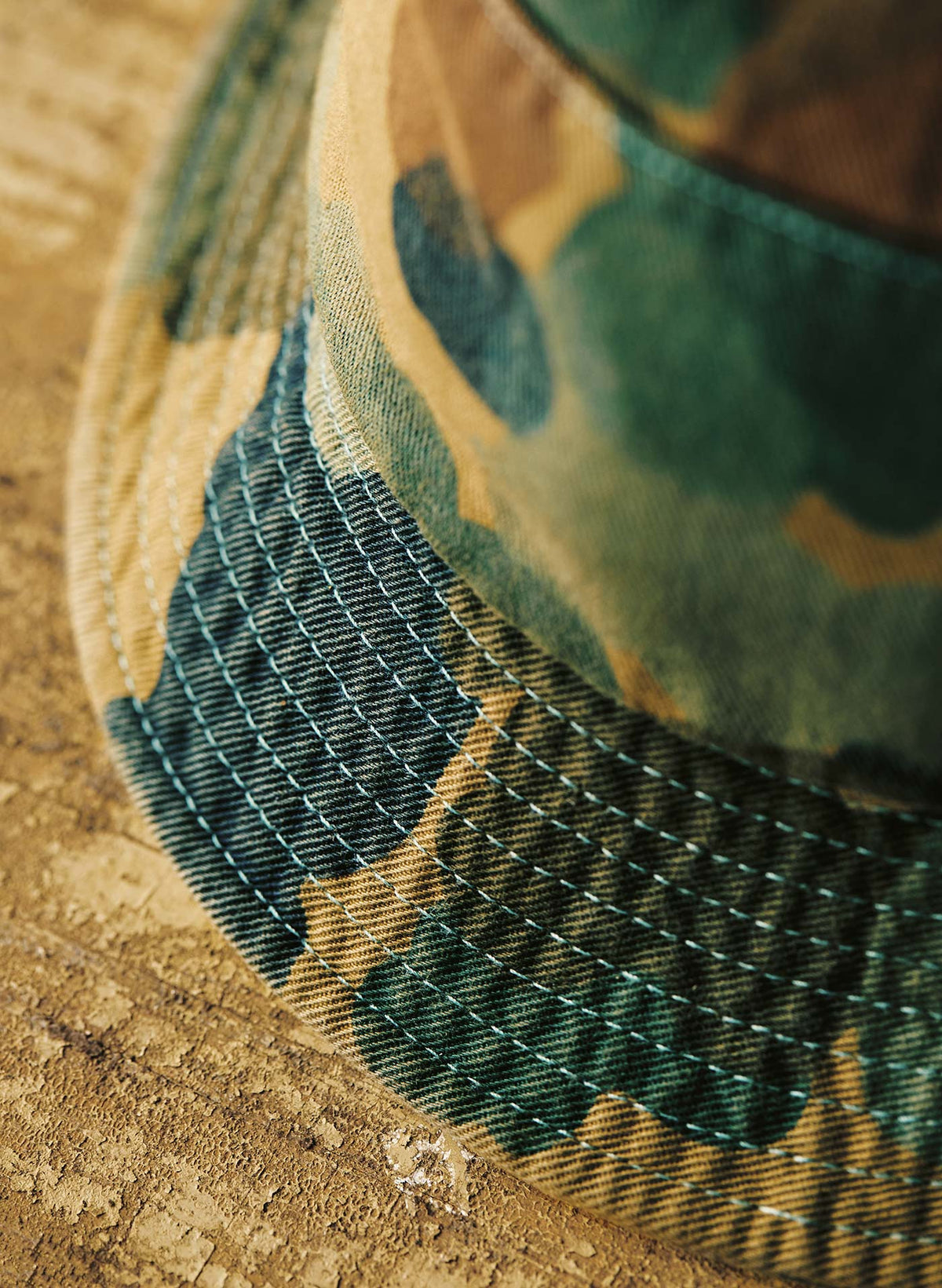 painted camo bucket hat