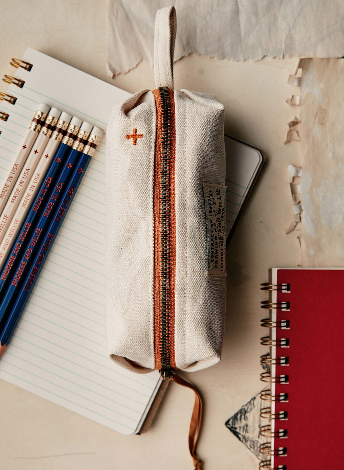 the i+w pencil bag in natural