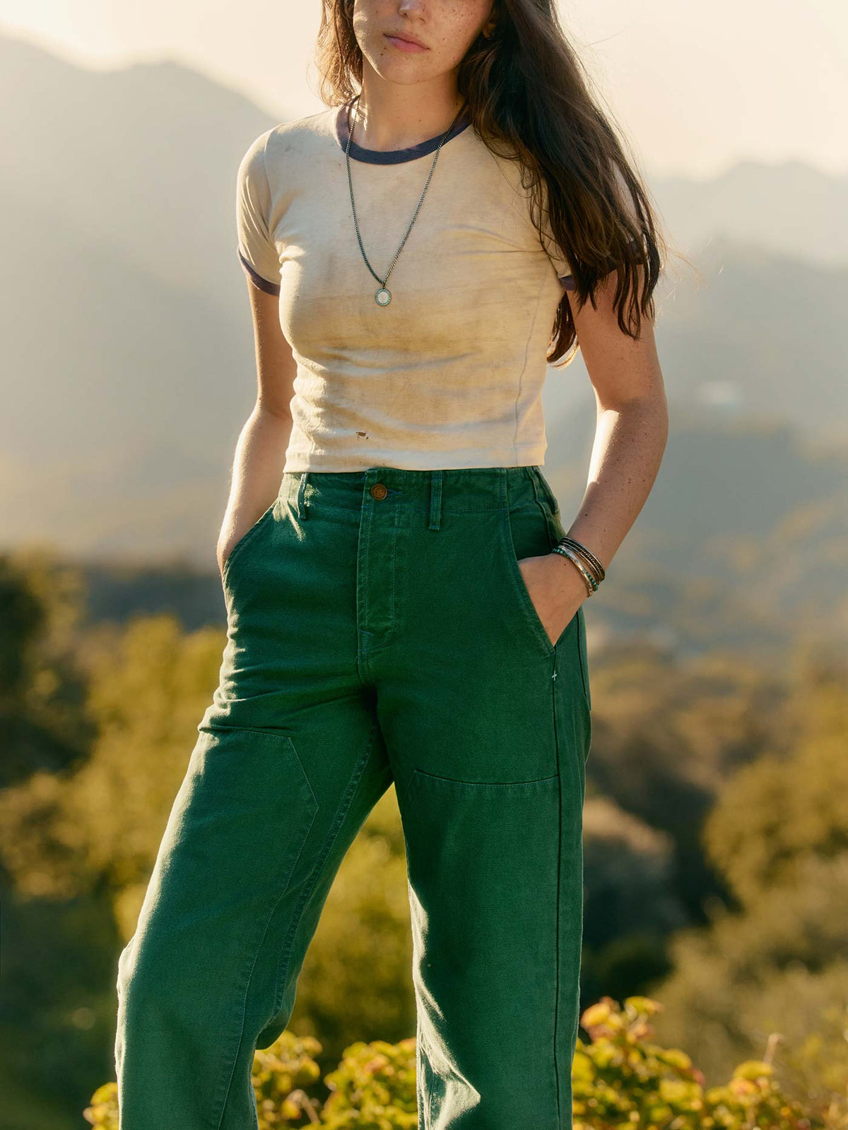 clarke canvas workpant in spruce