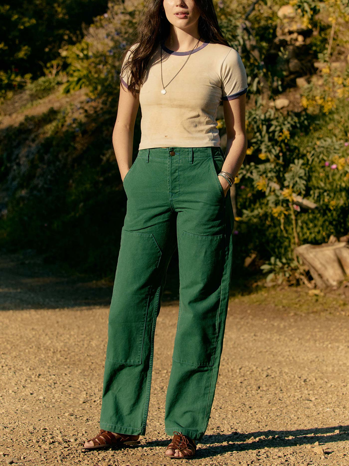 clarke canvas workpant in spruce