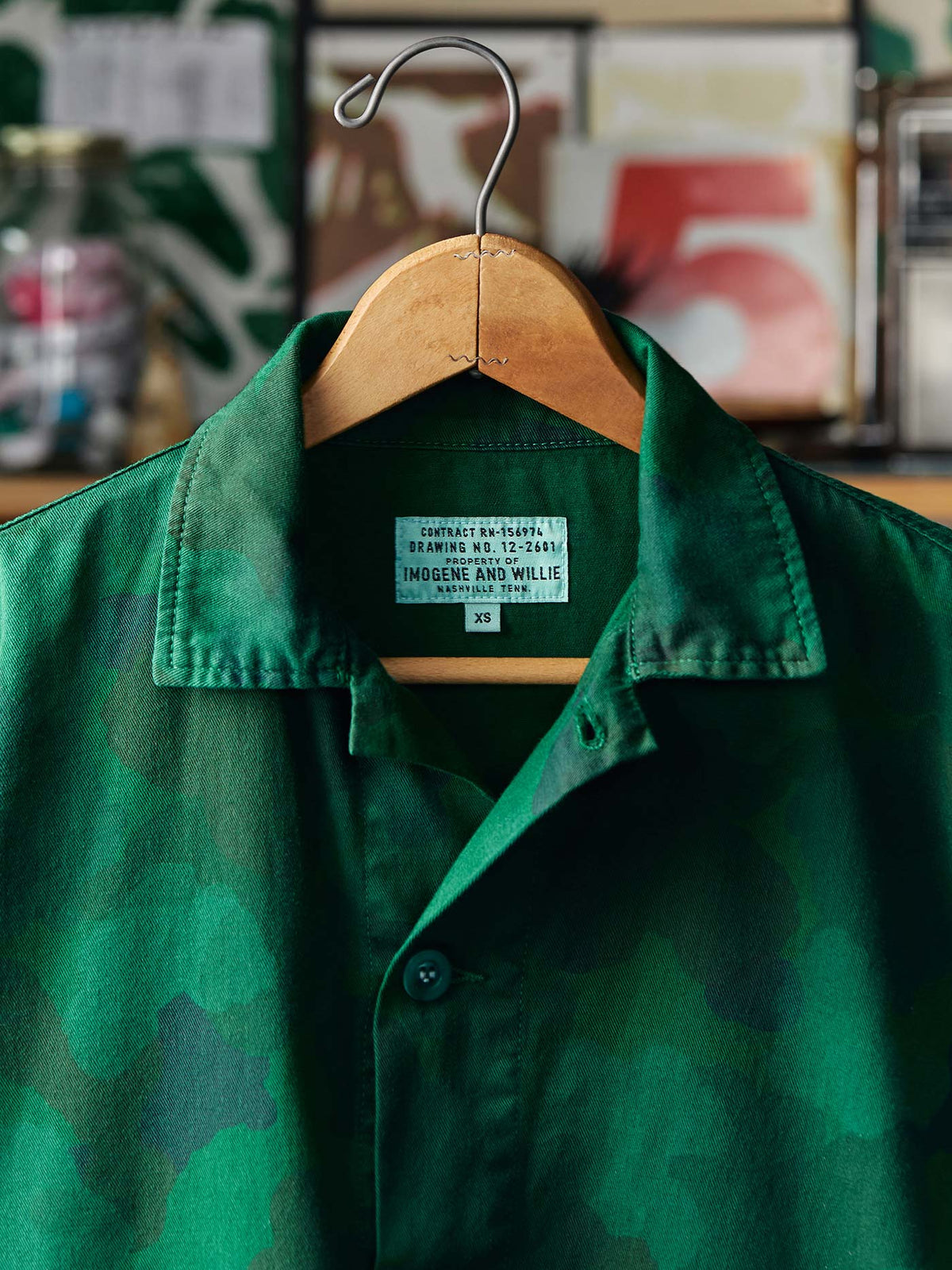 the goodall jacket in overdyed painted camo