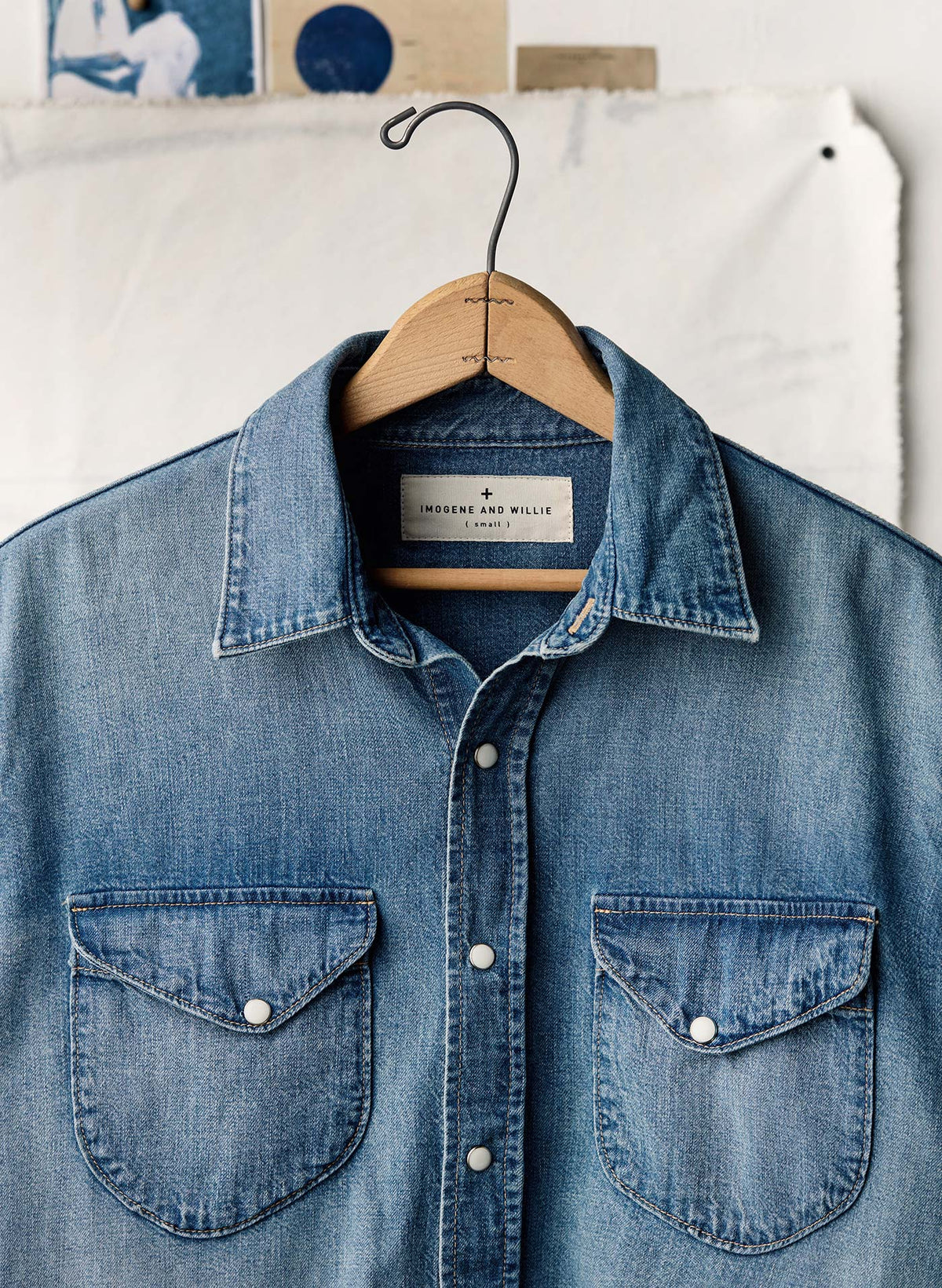 hayes washed pearl snap