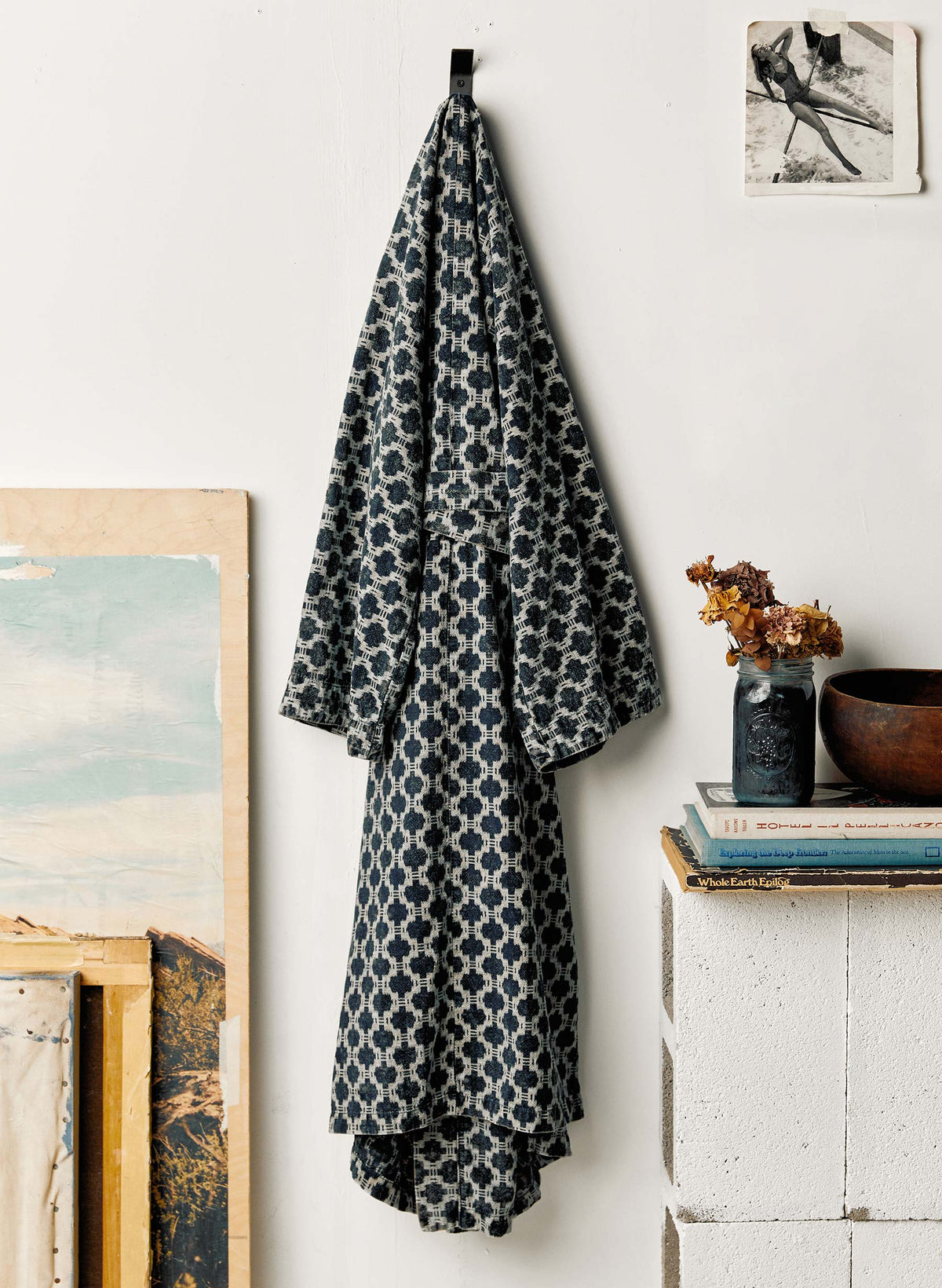 the ojai robe in indigo kiji