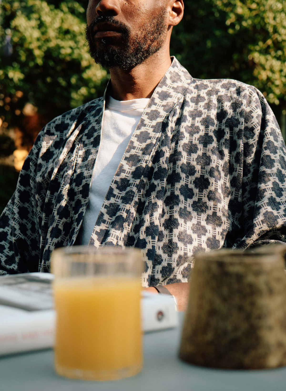 the ojai robe in indigo kiji