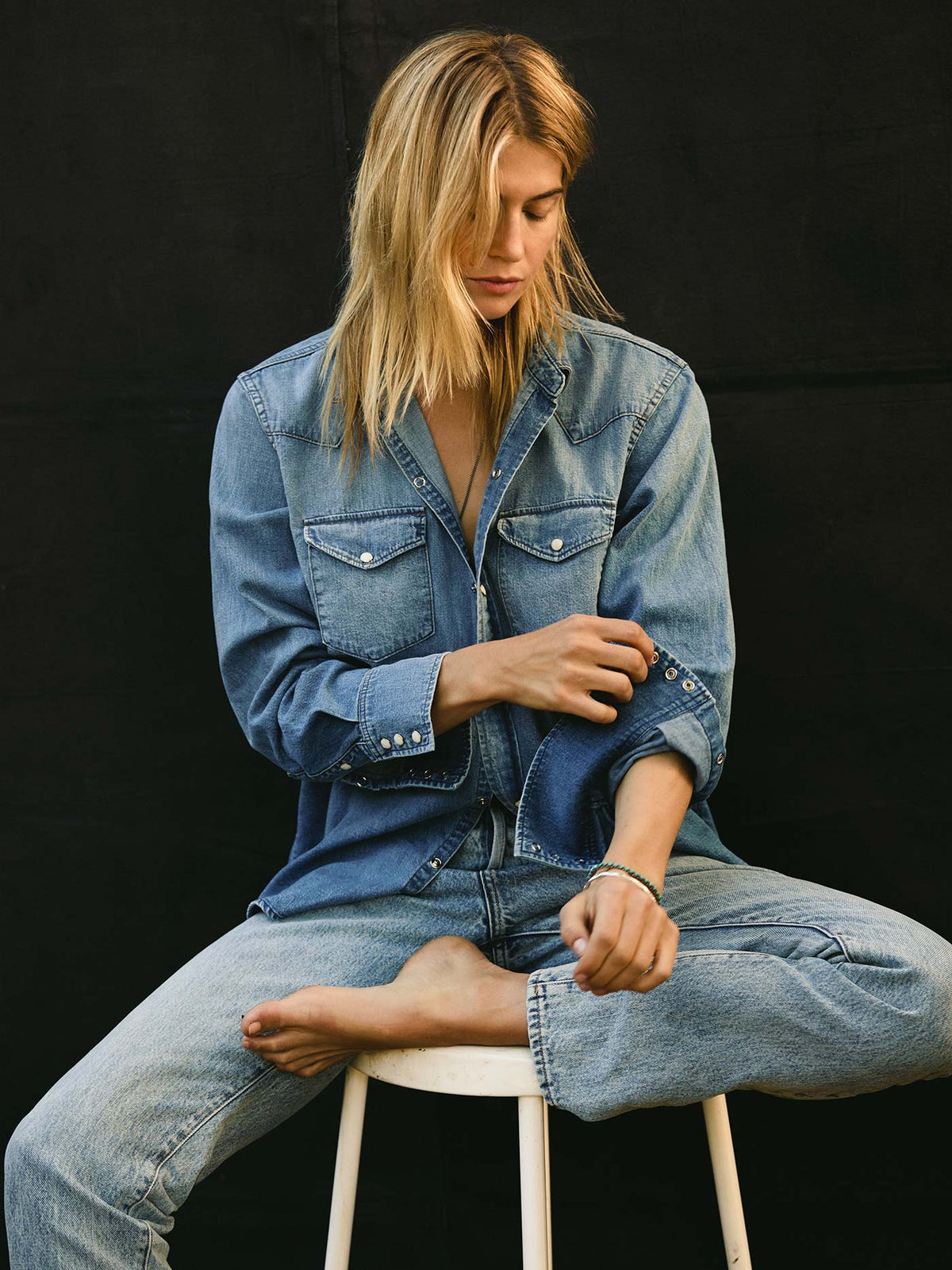 mcfly washed pearl snap