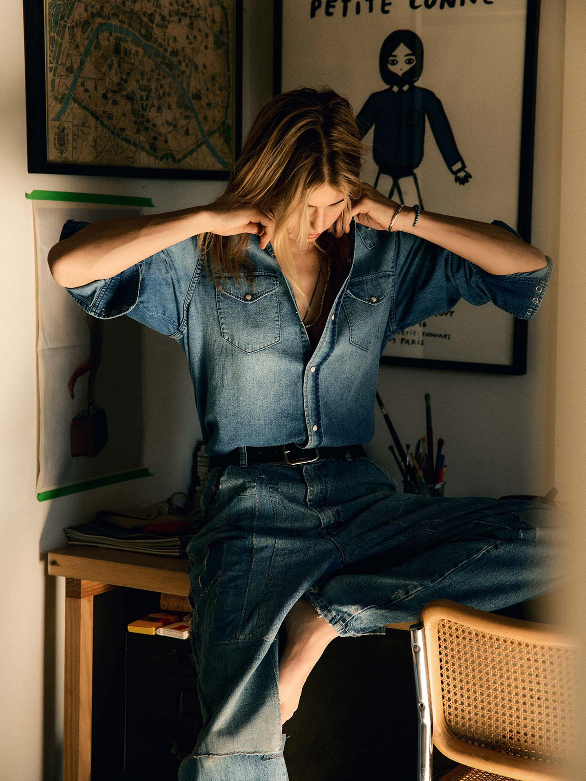 mcfly washed pearl snap