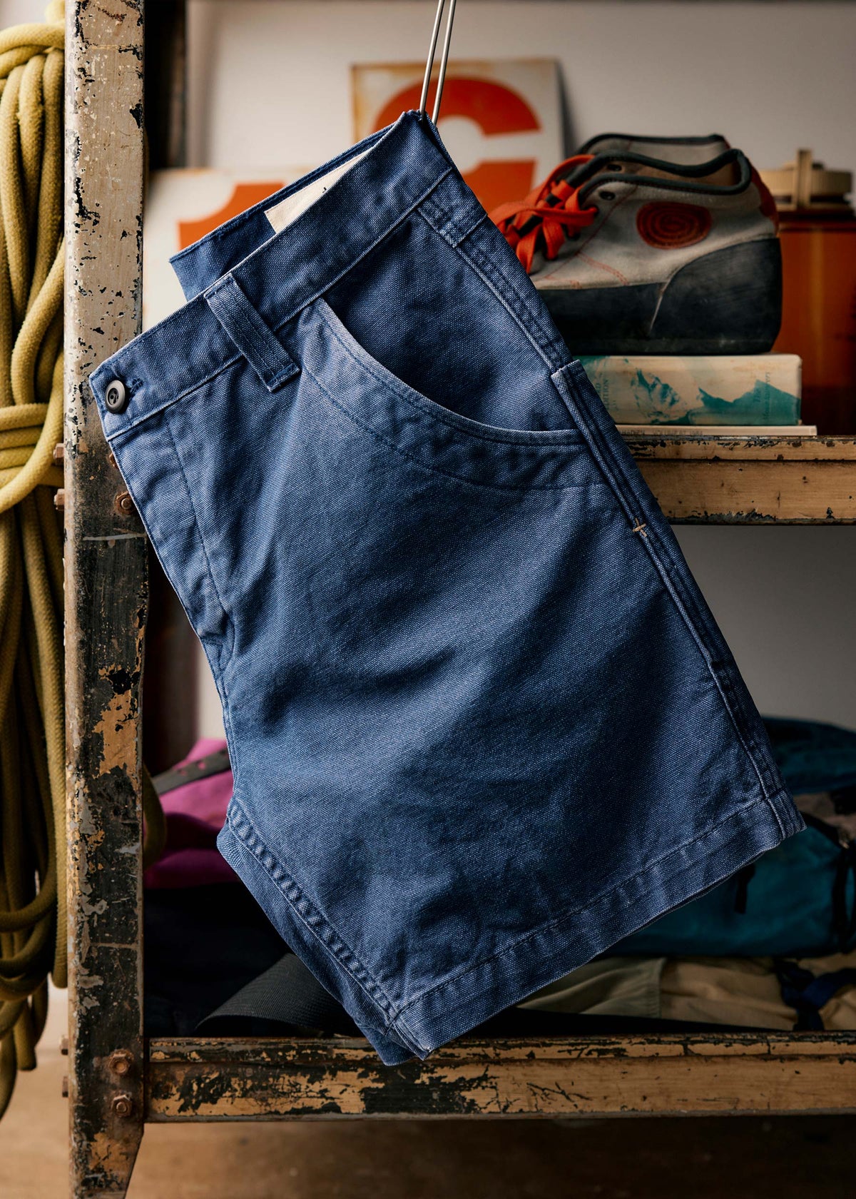 the mountain short in french blue