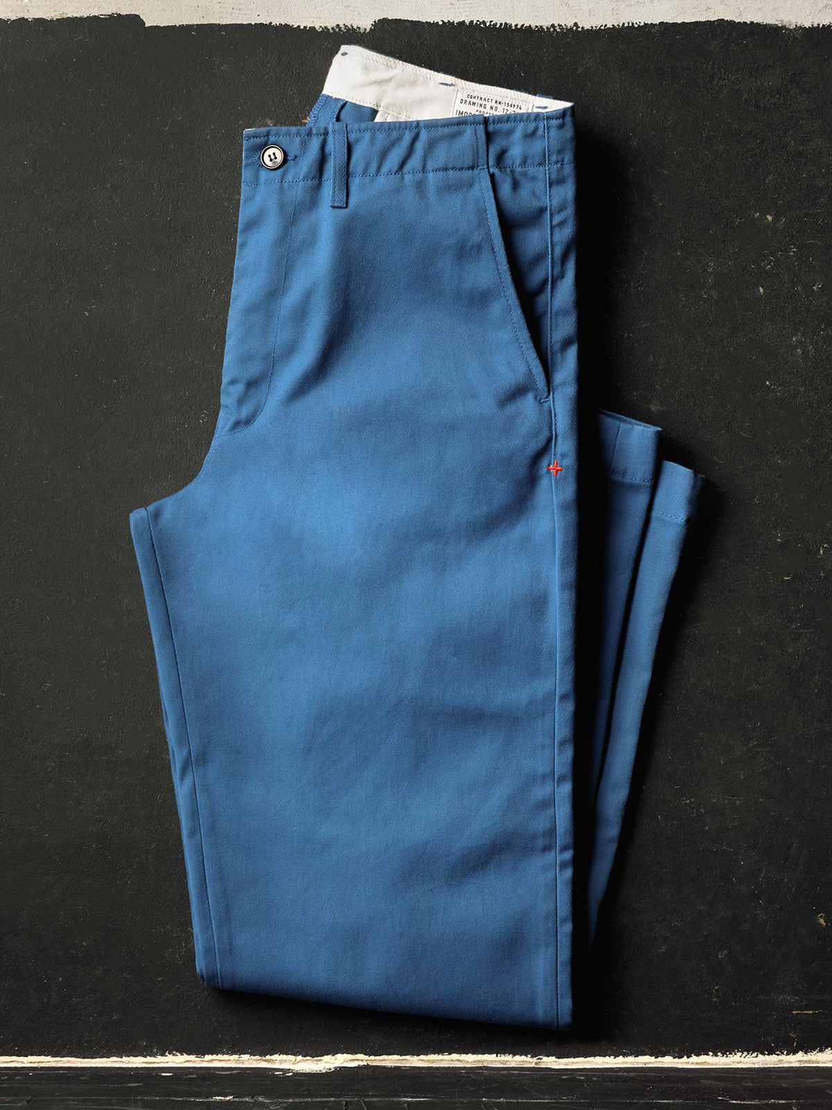 oceanside relaxed pant in postman blue