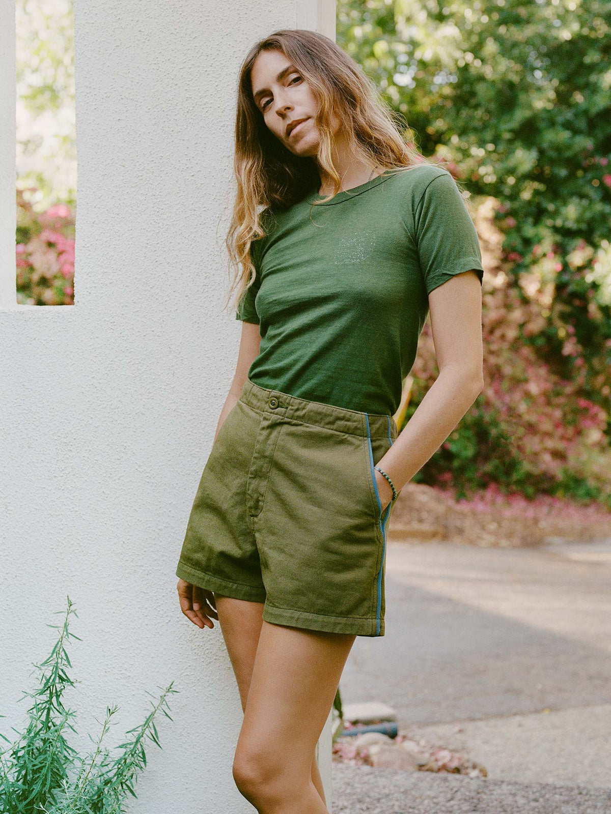 club short in olive