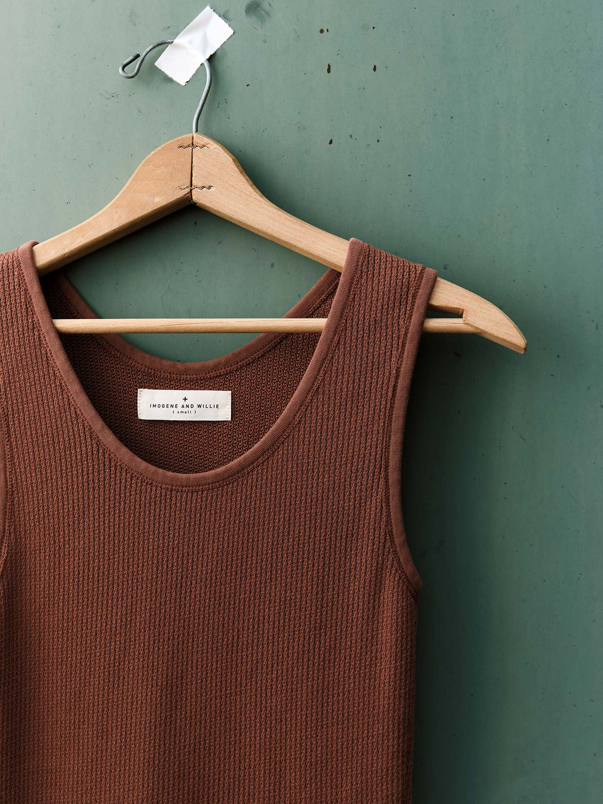 the vintage tank in open knit chestnut
