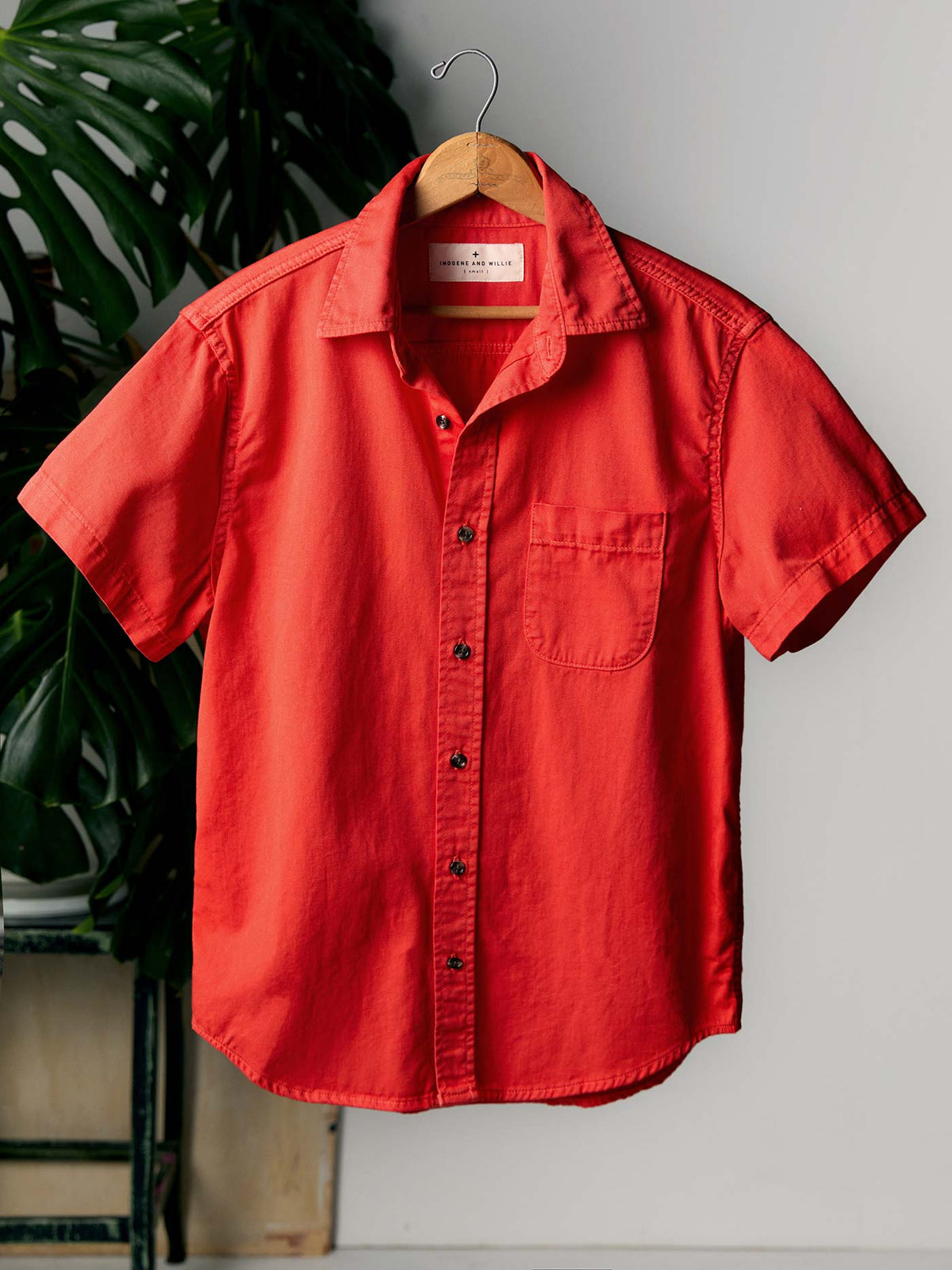 the whisper twill shirt in poppy