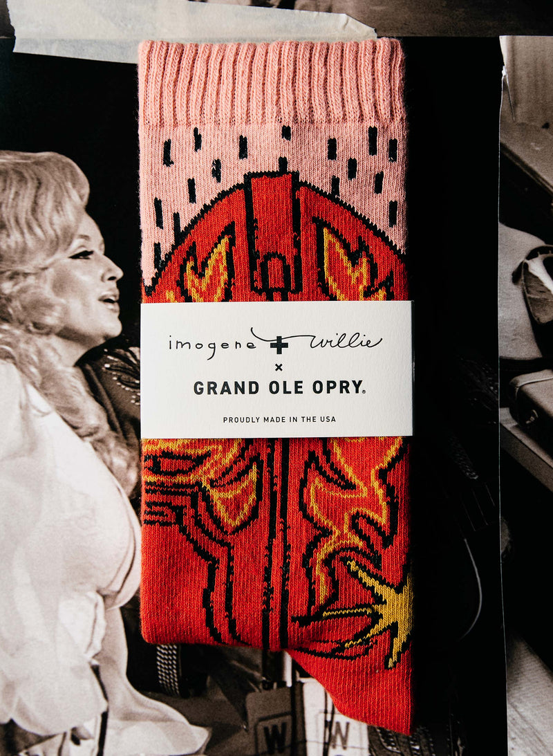 the i+w x opry "boot" sock in red - Model