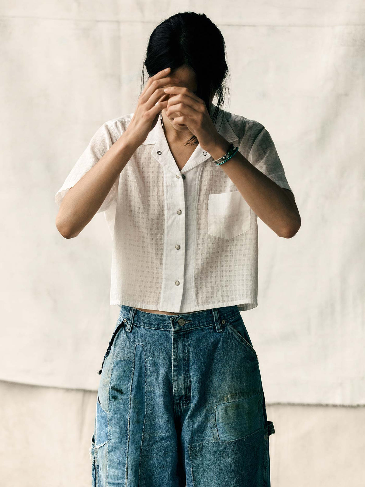 i+w x richter goods white dobby pearl snap