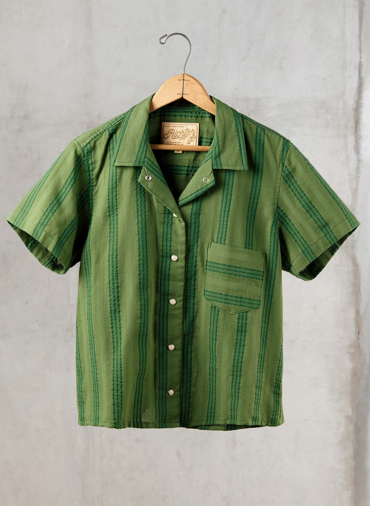 i+w x richter goods jacquard stripe pearl snap