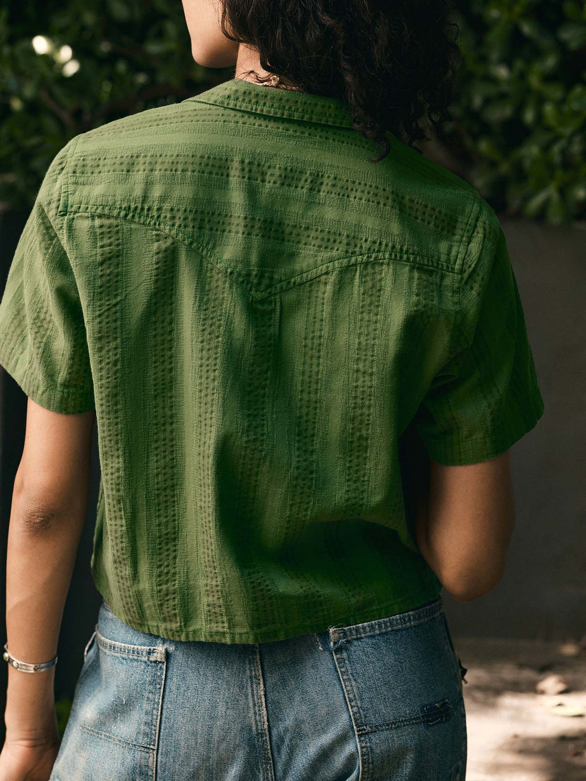 i+w x richter goods jacquard stripe pearl snap