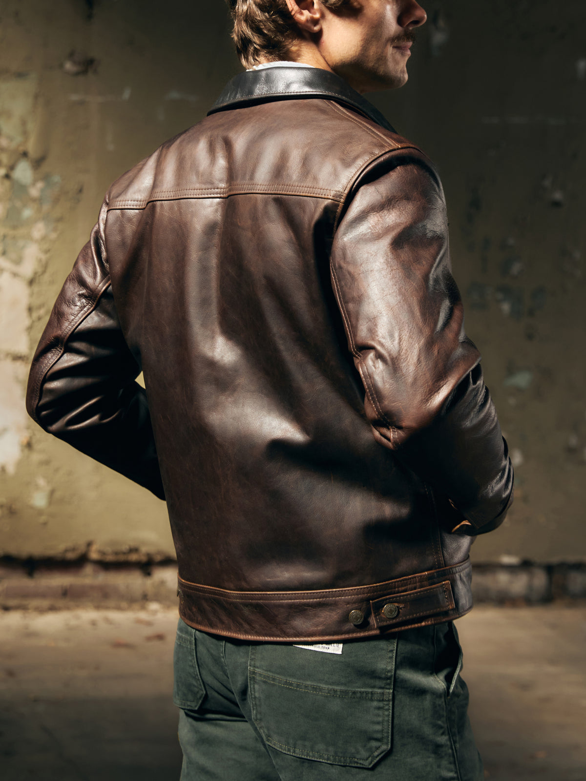i+w x schott nyc cowhide delivery jacket