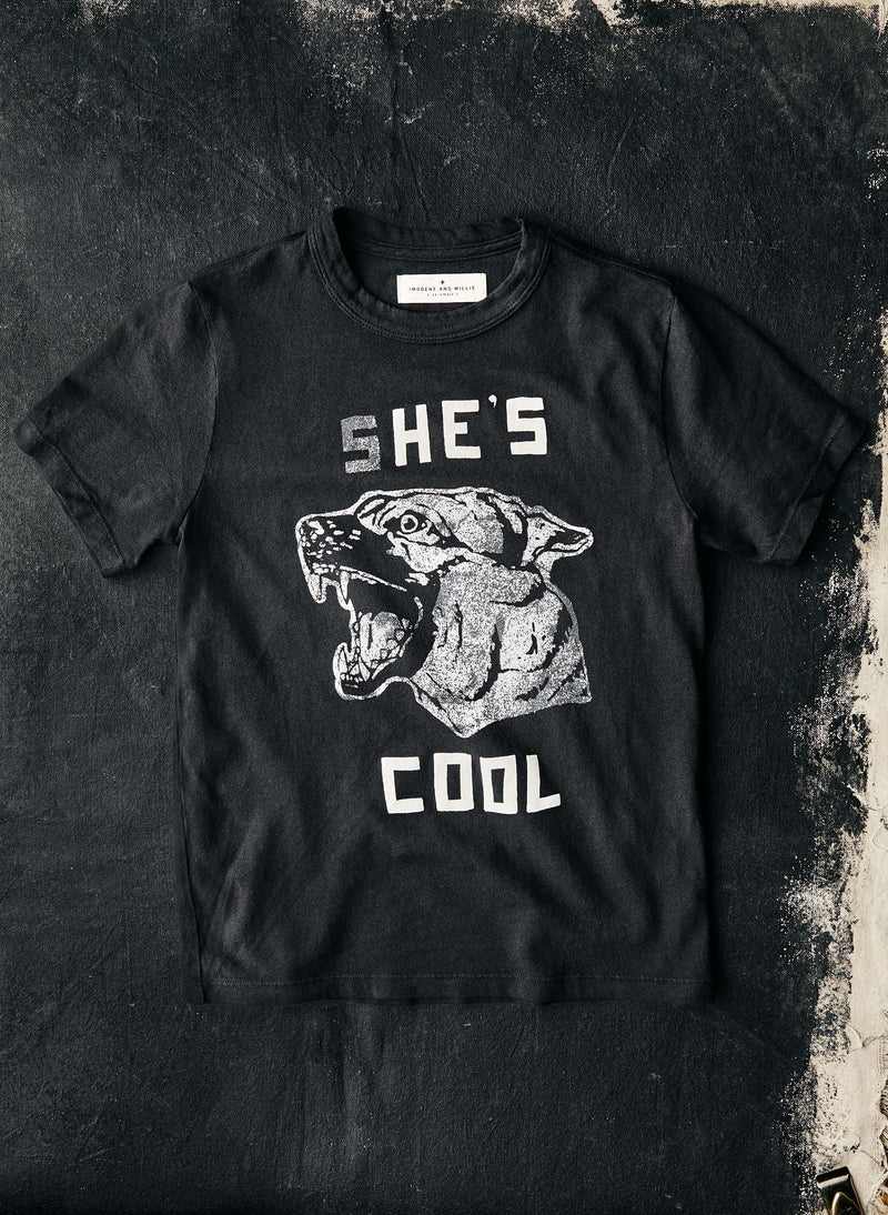 the "she's cool" tee