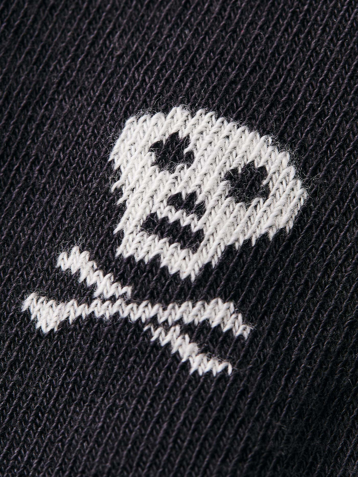 skull sock in charcoal