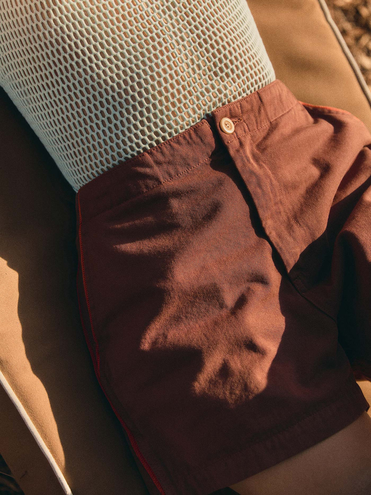 club short in terracotta