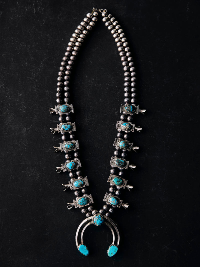 vintage turquoise squash blossom