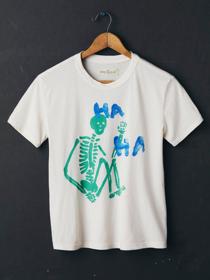 the "last laugh" tee