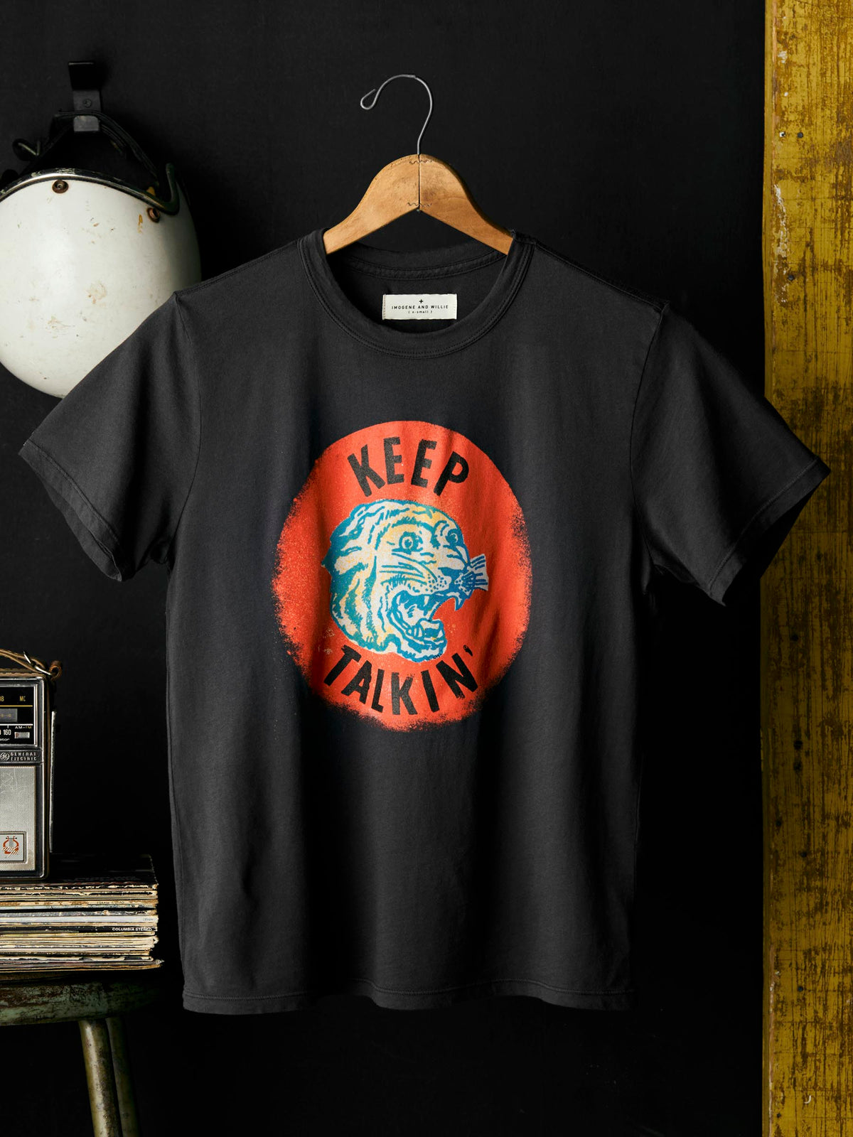 the “keep talkin” tee