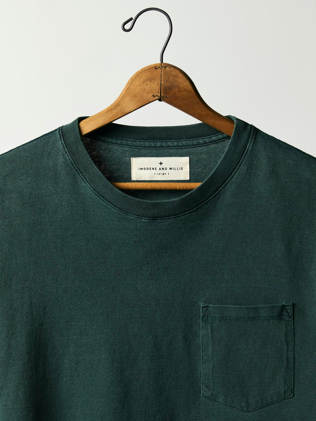 long sleeve pocket tee in faded spruce