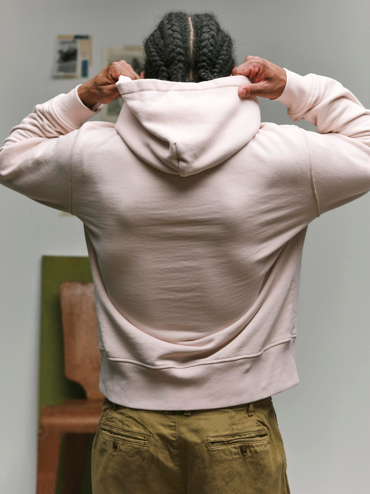 davenport hoodie in pink stone