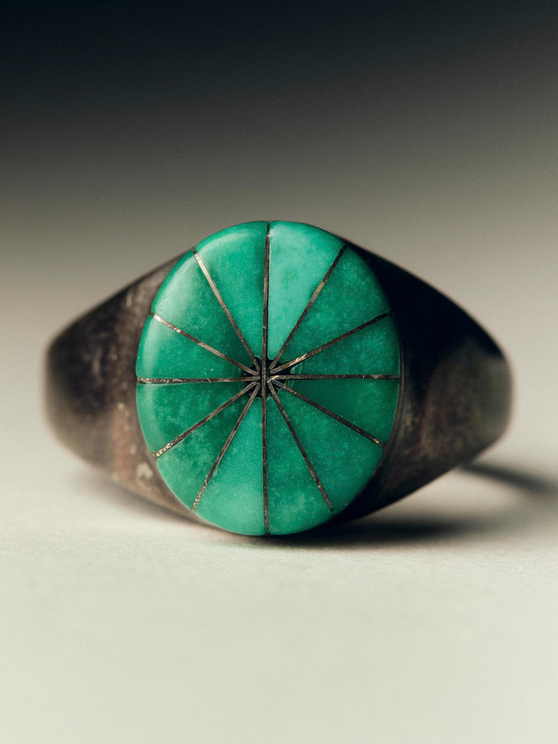 vintage zuni micro inlay ring