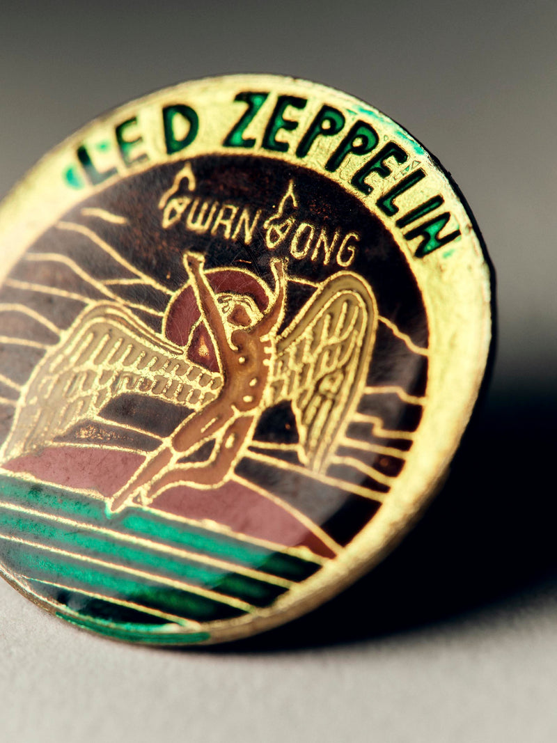 vintage led zeppelin "swan song" pin
