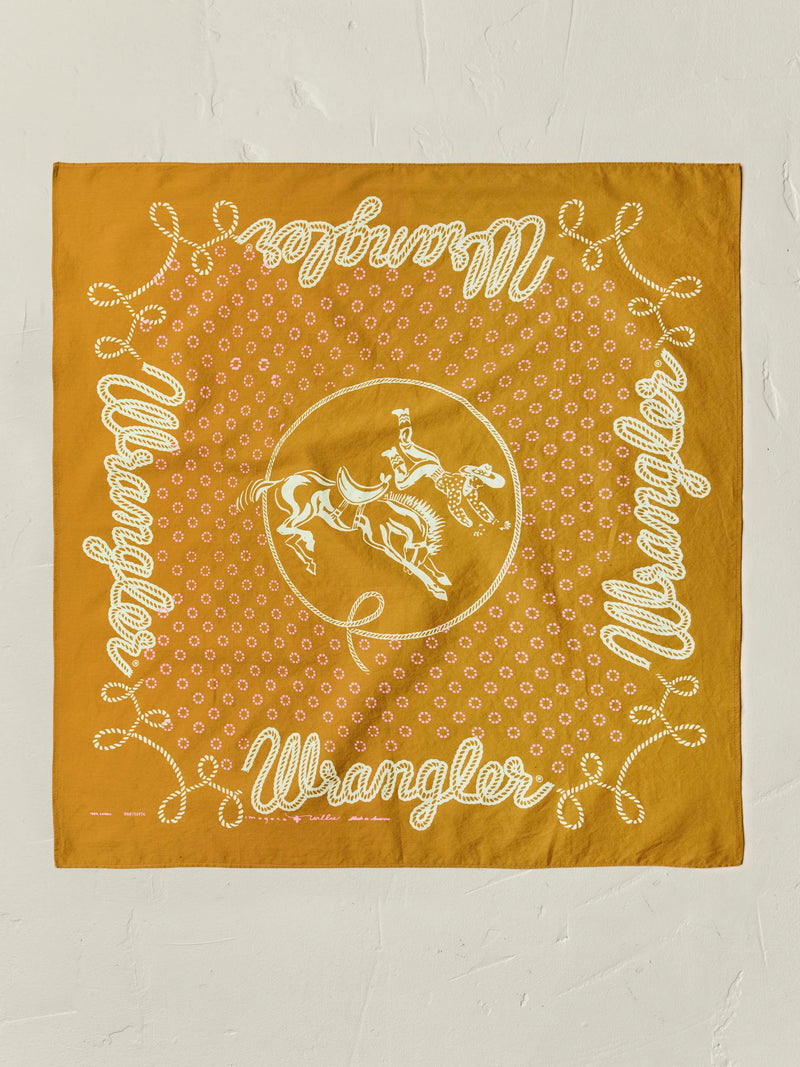 i+w x Wrangler "frontier" bandana in gold