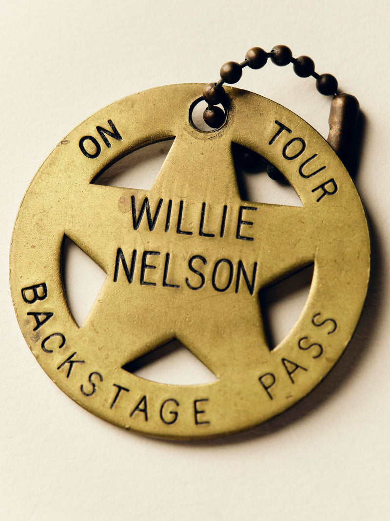 vintage willie nelson backstage pass key chain