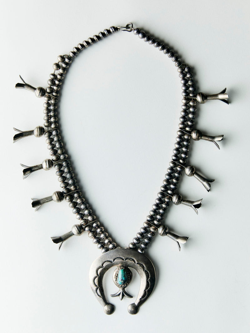 vintage navajo silver squash blossom
