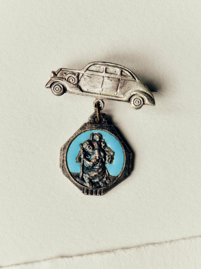 vintage st. christoper pin