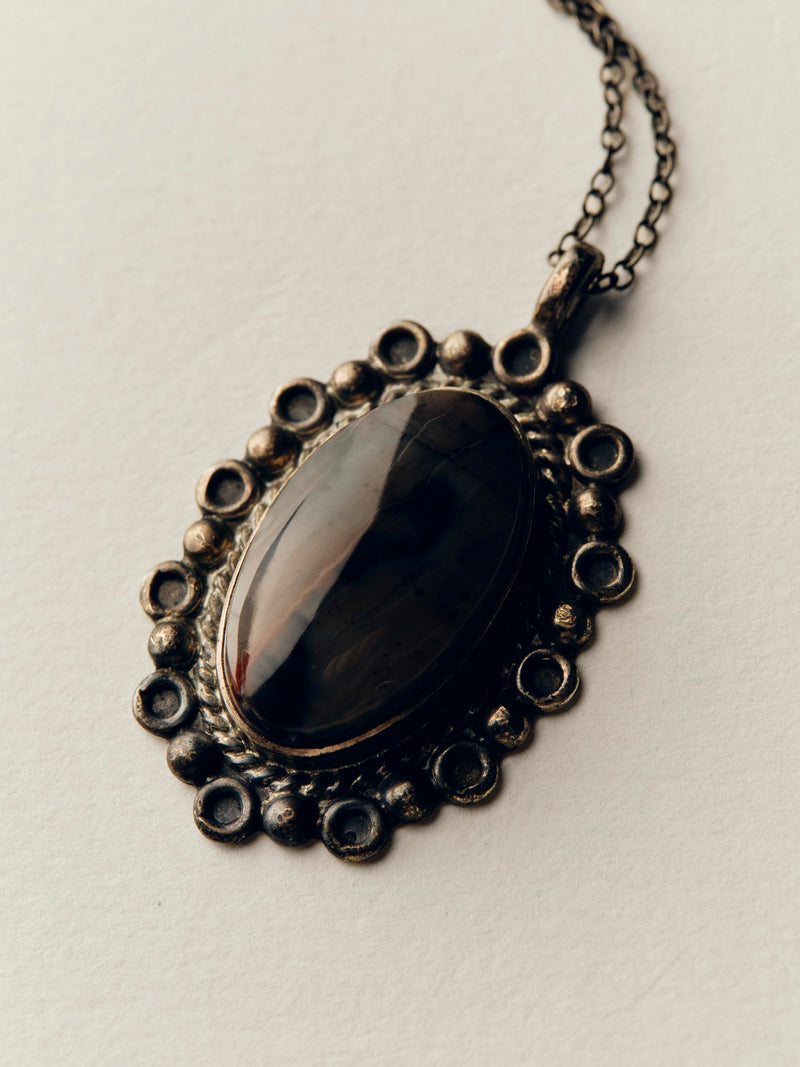 vintage navajo agate necklace - Model