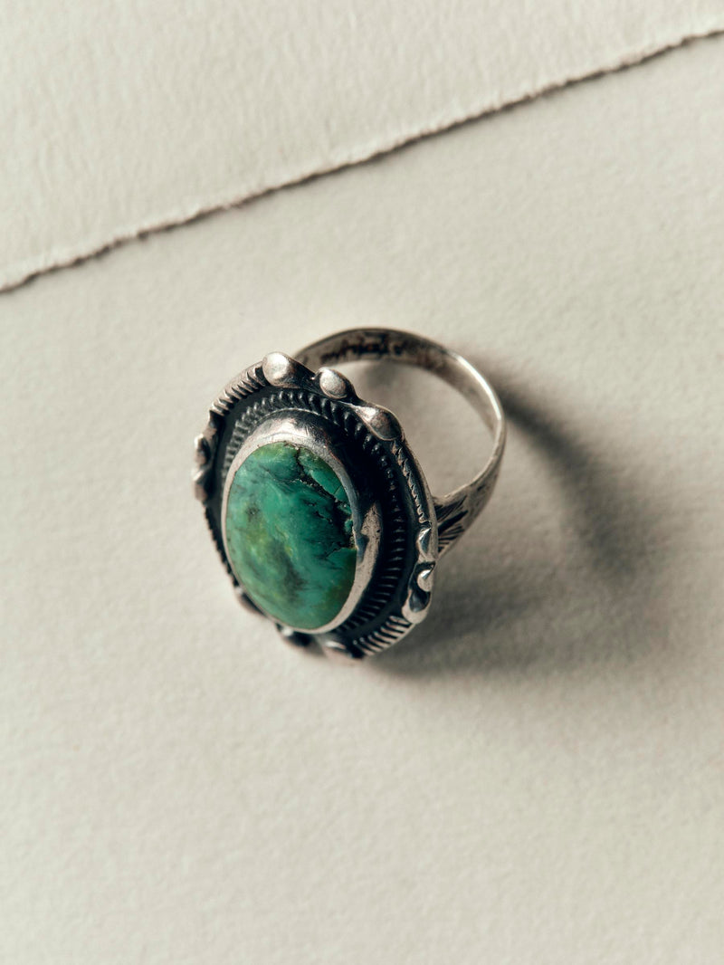 vintage navajo cocktail oval ring - Model