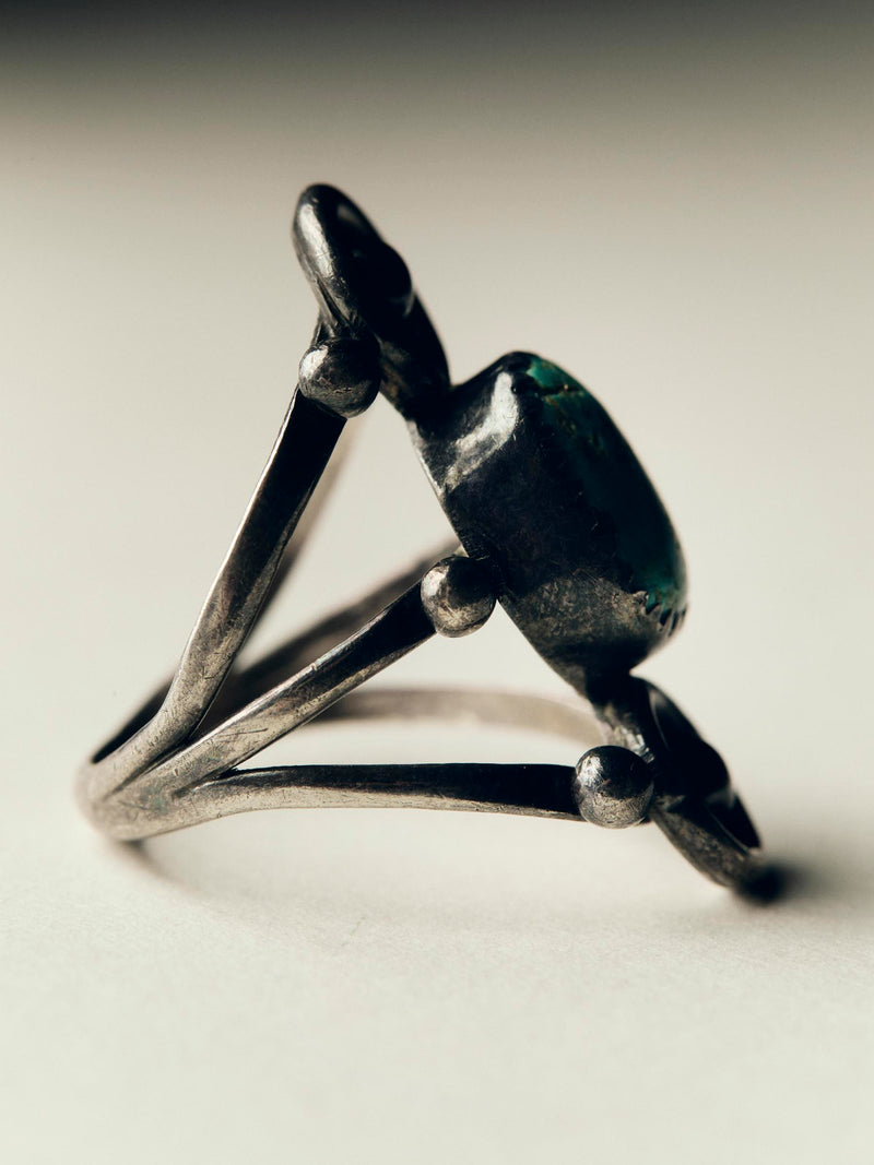 vintage navajo single stone ring - Model