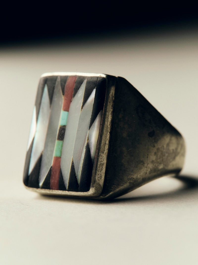 vintage zuni micro inlay ring - Model