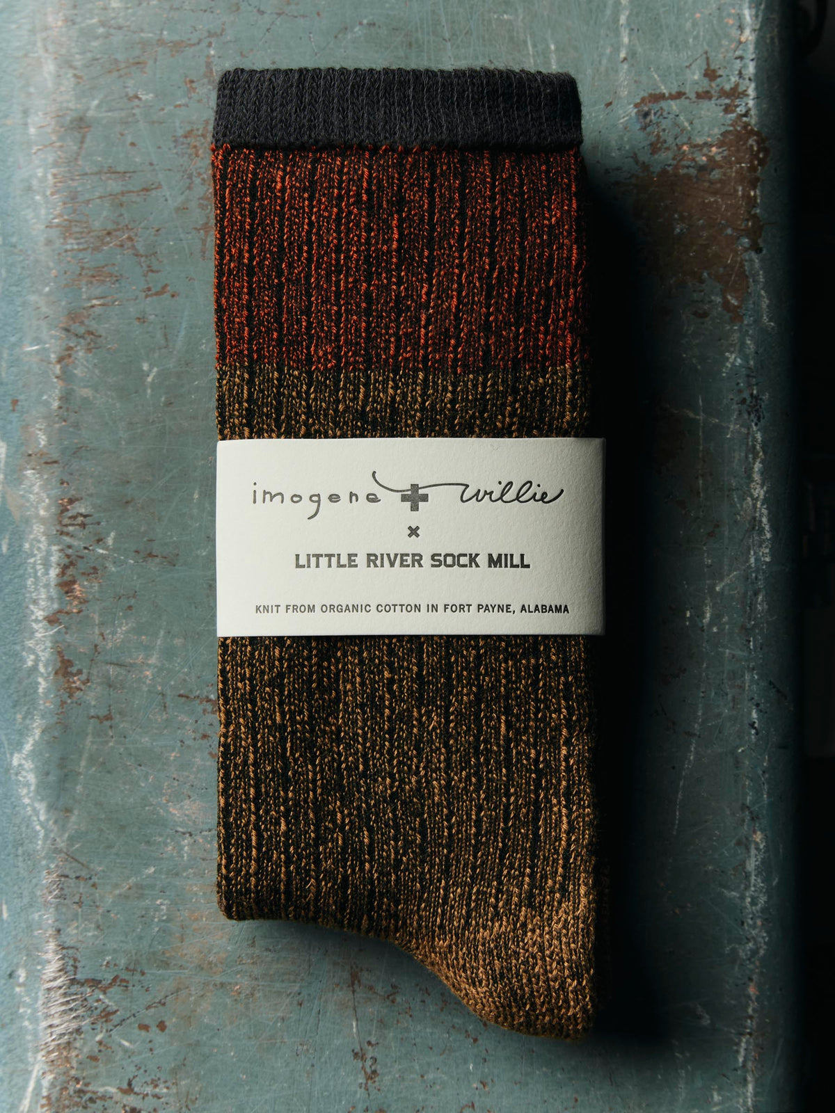 ribbed boot sock in brown
