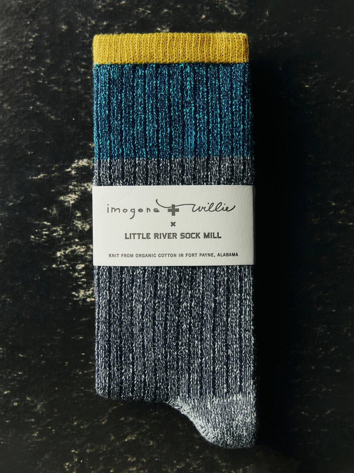 ribbed boot sock in slate