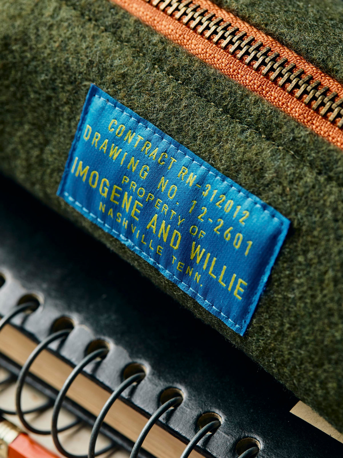 the i+w pencil bag in wool